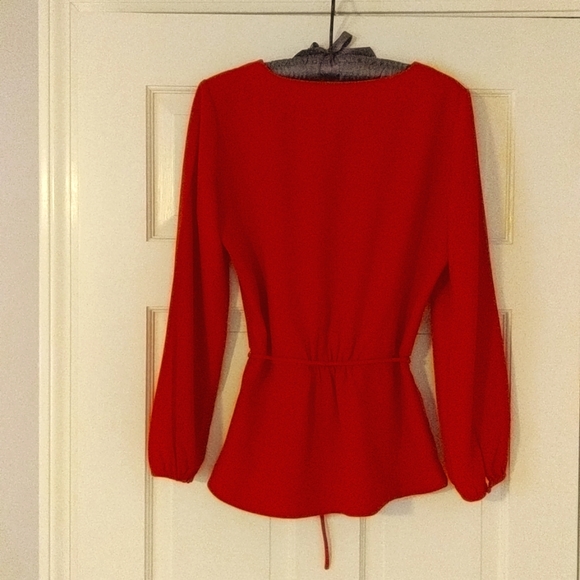 J. Crew Red Blouse Size 4Tall - Picture 3 of 6